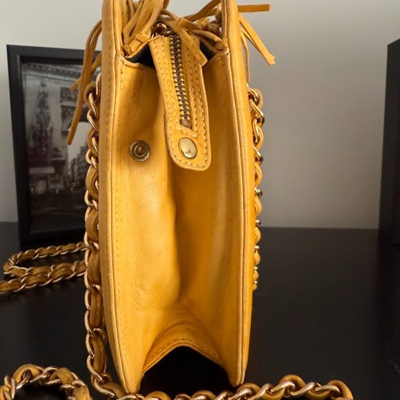 Authentic Chanel Quilted Leather Shoulder Bag – Mustard Yellow - Picture 6 of 16